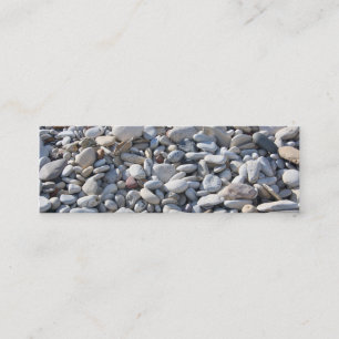 Småsten på den strandbokmärken/visitkorten mini visitkort