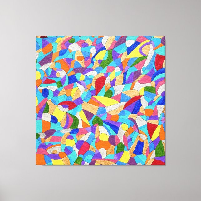 Småsten på en strand canvastryck (Framsida)