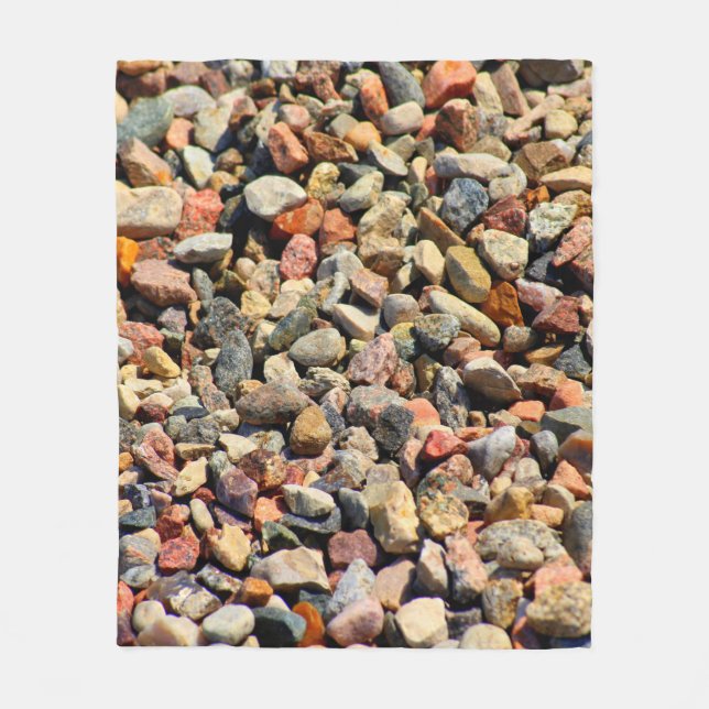 Småsten sten färglös struktur fleecefilt (Framsidan)