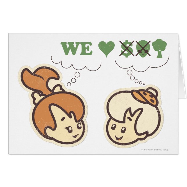 SMÅSTENS™- och Bam Bam Kärlek Nature Hälsningskort (Framsidan Horizontal)