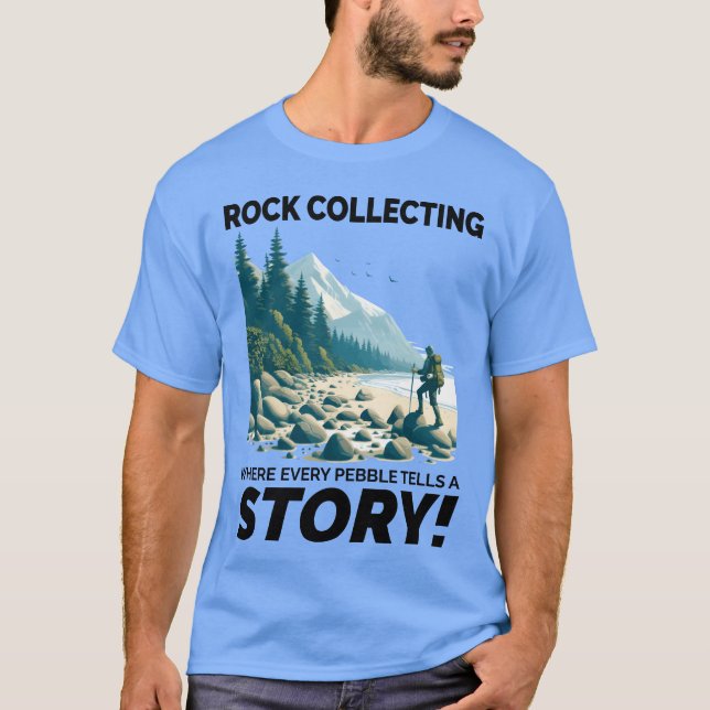 Småstenssamlings Mineral Samlare Geologi T Shirt (Framsida)