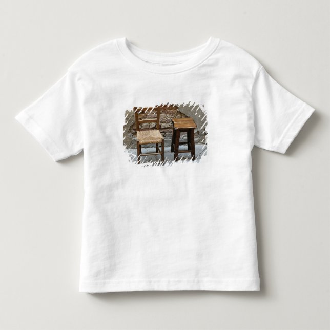 Småstol och stall, Pienza, Italien Tee (Framsida)