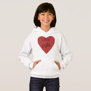 Småsyskonhjärtans hoodie för tjejer - Mysig Nyhet T Shirt