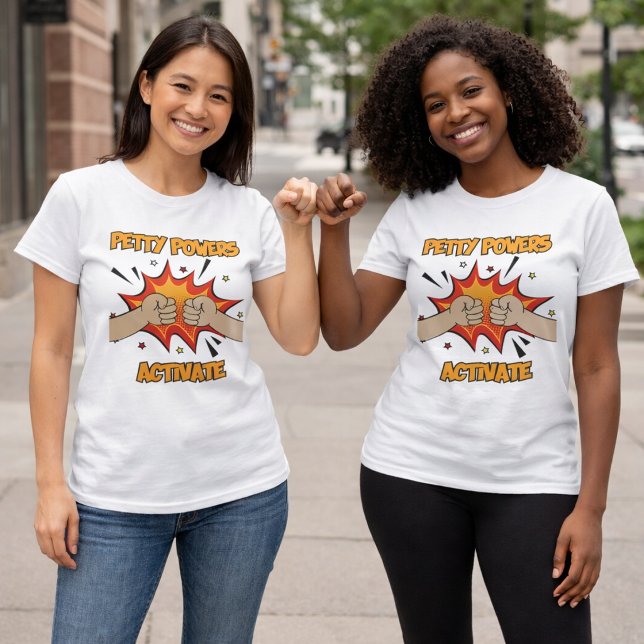 Småttiga befogenheter aktiverar retro stil t shirt (Skapare uppladdad)