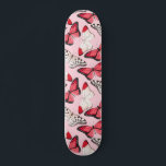 Smattor, modern Rosa i naturen Mini Skateboard Bräda 18,5 Cm<br><div class="desc">Butterflies Modern Nature Girly Rosa Skateboard har ett modernt färgat mönster av söt fjärilar på rosa bakgrund. Designad av Evco Studio www.zazzle.com/store/evcostudio</div>