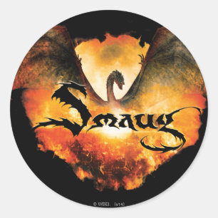SMAUG™ over Laketown Runt Klistermärke
