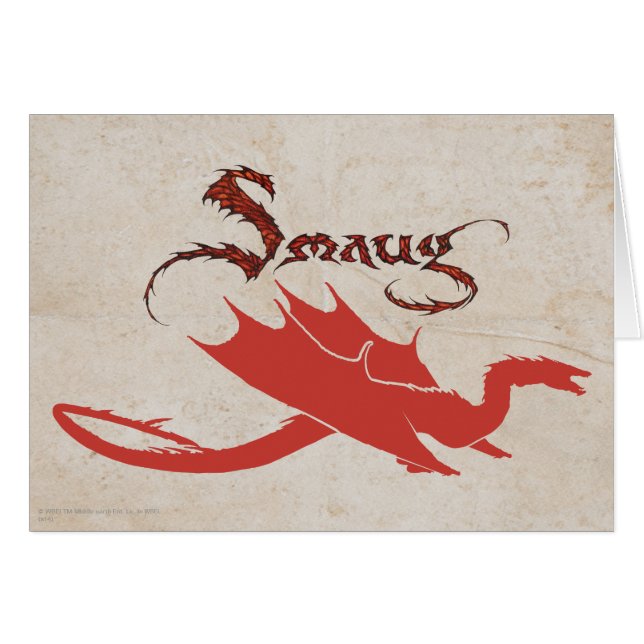 SMAUG™ Silhouette & Namn Hälsningskort (Framsidan Horizontal)