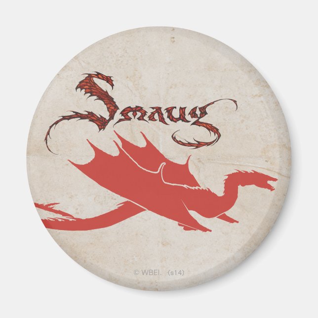 SMAUG™ Silhouette & Namn Magnet (Framsidan)