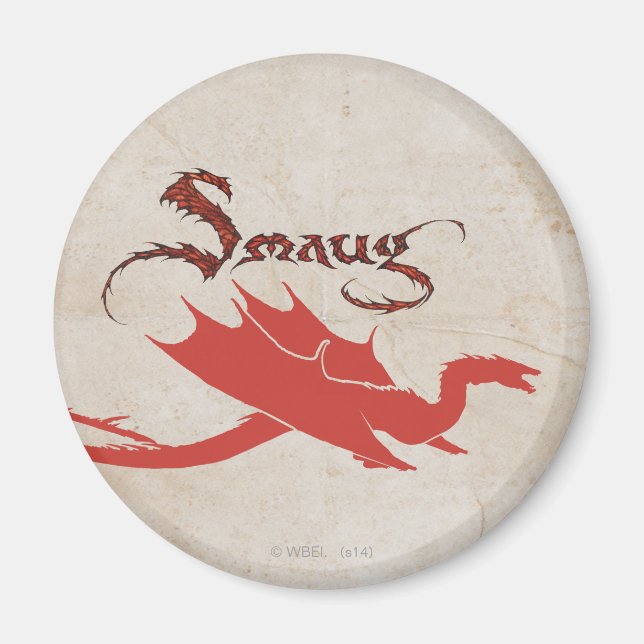 SMAUG™ Silhouette & Namn Magnet (Framsidan)