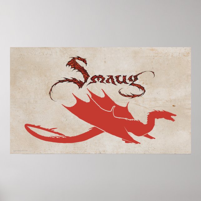 SMAUG™ Silhouette & Namn Poster (Framsidan)