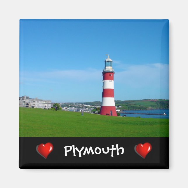 Smeatons Torn, Plymouth Hoe Magnet (Framsidan)