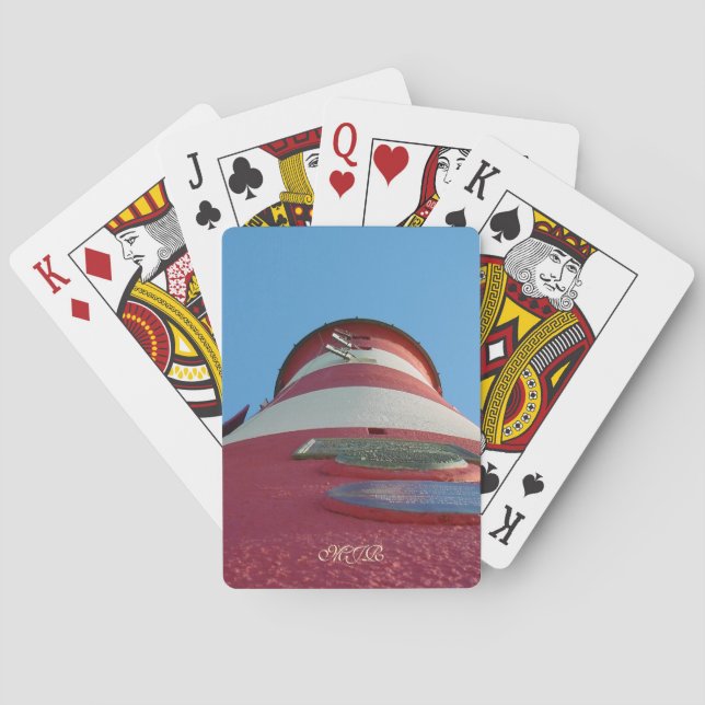 Smeatons torn, Plymouth Hoe - Monogram Spelkort (Baksidan)