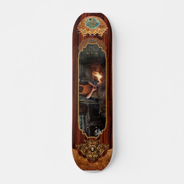 Smed - Smeder gillar det varmt Skateboard Bräda 19,5 Cm (Framsida)