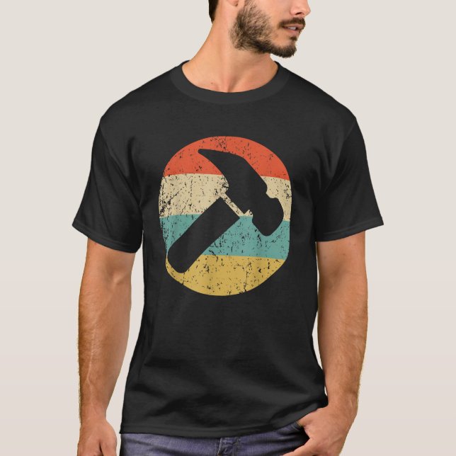 Smed Vintage Retro Hammare T Shirt (Framsida)