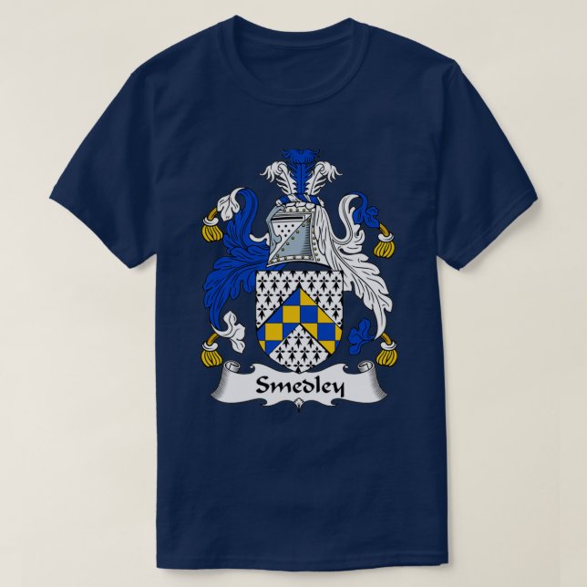 Smedley Jackar Arm Family Crest T Shirt (Design framsida)
