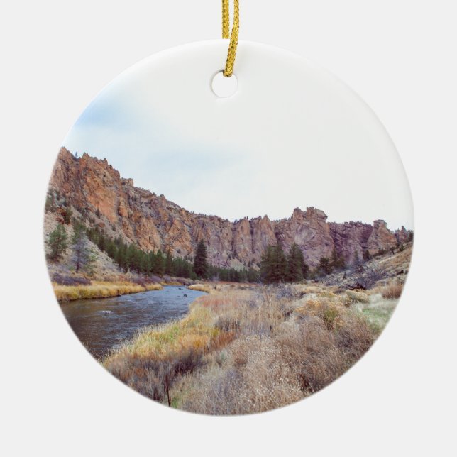 Smedstenkrökning Oregon Julgransprydnad Keramik (Framsidan)