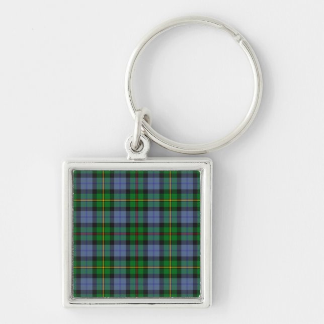SmedTartan Keychain Fyrkantig Silverfärgad Nyckelring (Framsidan)