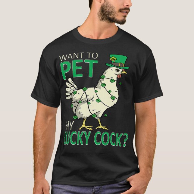 Smek Min Lucky Tupp Rolig St Patricks Day Skämt T Shirt (Framsida)
