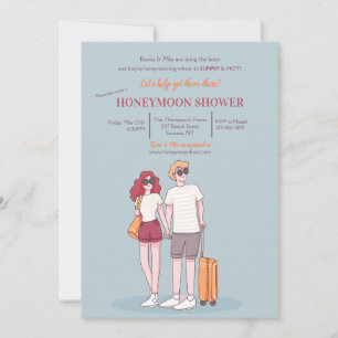 Smekmånad bröllopsdusch Blad Invitation Inbjudningar