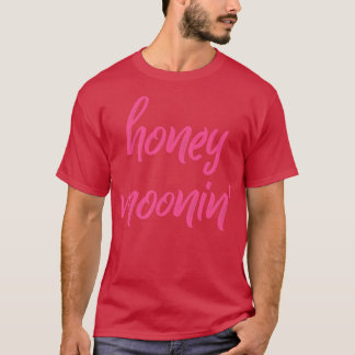 Smekmånad i rosa pensel Smekmånad Matchande par T Shirt