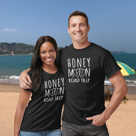 Smekmånad Road Trip Matchande Par T-Shirt