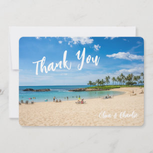 Smekmånad Tacksamt vykort 5x7, Oahu Ko Olina