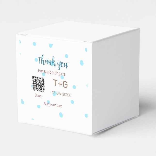 Smekmånadsfond Lägg till QR-kod parnamn bröllop Presentaskar (Framsidan Sidan)