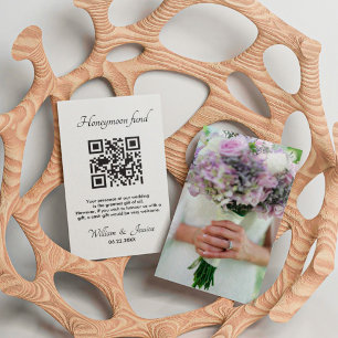Smekmånadsfond med QR-kod och foto Tilläggskort