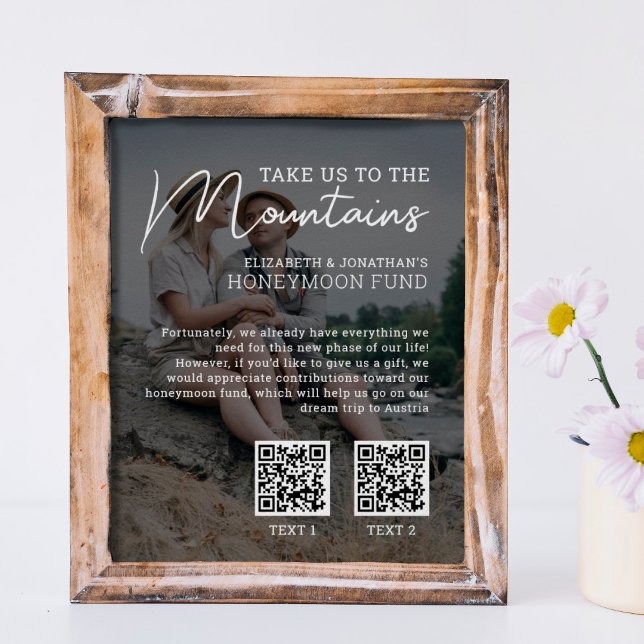 Smekmånadsfond modern QR-kod för kontanter foto Poster (Skapare uppladdad)