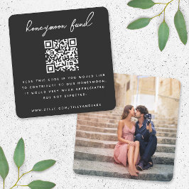 Smekmånadsfond | QR-kod Foto Bröllopslista Tilläggskort