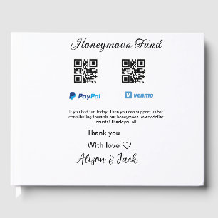 Smekmånadsfond venmo paypal donation Q R par Gästböcker