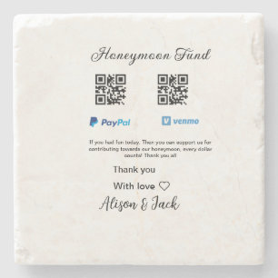 Smekmånadsfond venomo paypal-donation Q R-par Stenunderlägg
