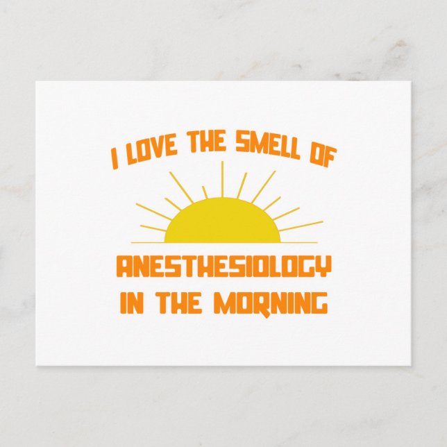 Smell av anestesiologi på morgonen vykort (Framsida)