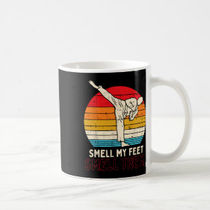 Smell Feet Kick Retro Karate Taekwondo Martial Art Kaffemugg