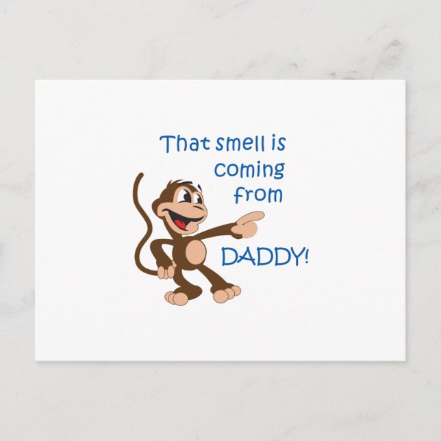 SMELL KOMMER FRÅN DADDY VYKORT (Framsida)