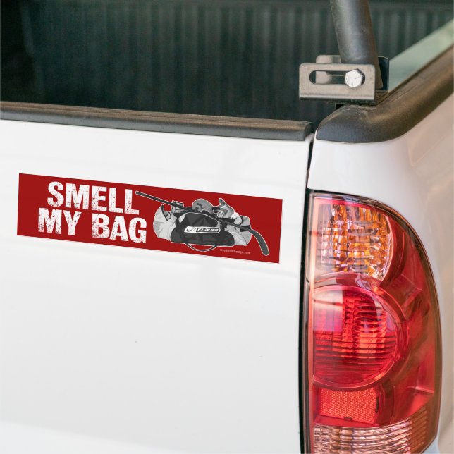 Smell min bag (Hockey Stench) Bumper Sticker Bildekal (På lastbil)