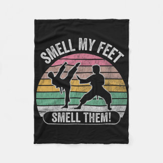 Smell min feet smell dem Karate Roligt Joke Fleecefilt
