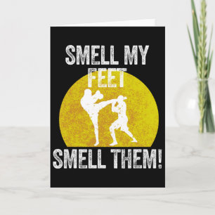 Smell min fötter blöta dem Martial Artist Taekwond Kort