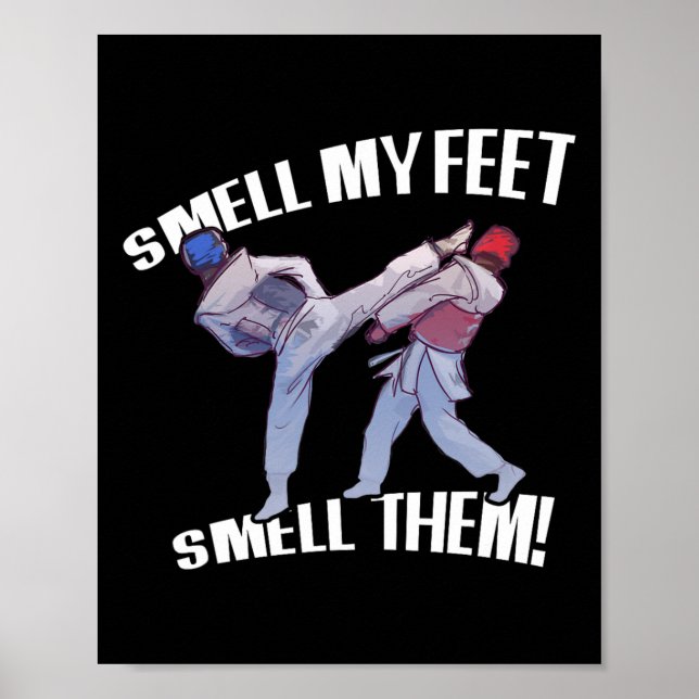 Smell My Feet Funny Karate Poster (Framsidan)