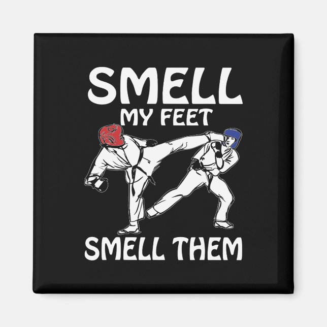 Smell My Feet Funny Karate Sparring Magnet (Framsidan)