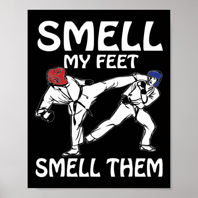 Smell My Feet Funny Karate Sparring Poster (Framsidan)