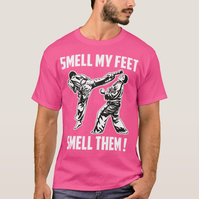 Smell My Feet - Funny Karate T Shirt (Framsida)