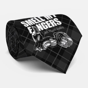 Smell My Finger (hockey) Neck Tie Slips