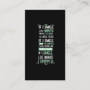 Smell som Horse  Equestrian Humor Visitkort