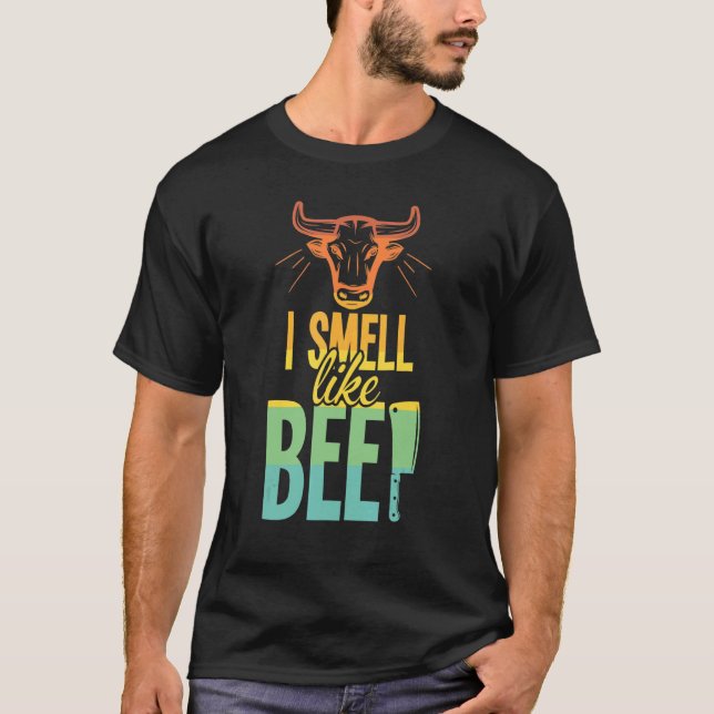 Smell som nötköttsslaktare i Kött T Shirt (Framsida)