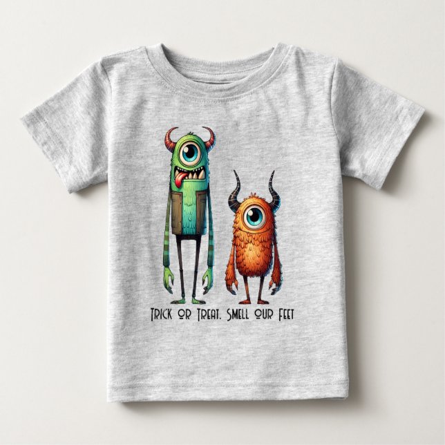 Smell vår Feet Monster Buddies T-Shirt (Framsida)