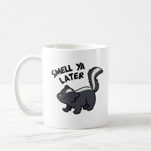 Smell Ya Later Funny Skunk Pun Kaffemugg