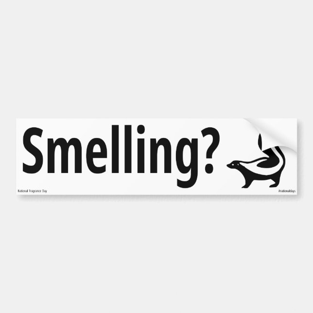 Smelling? Bumper Sticker Bildekal (Framsidan)