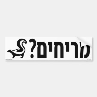 Smelling? Hebrew Bumper Sticker Bildekal