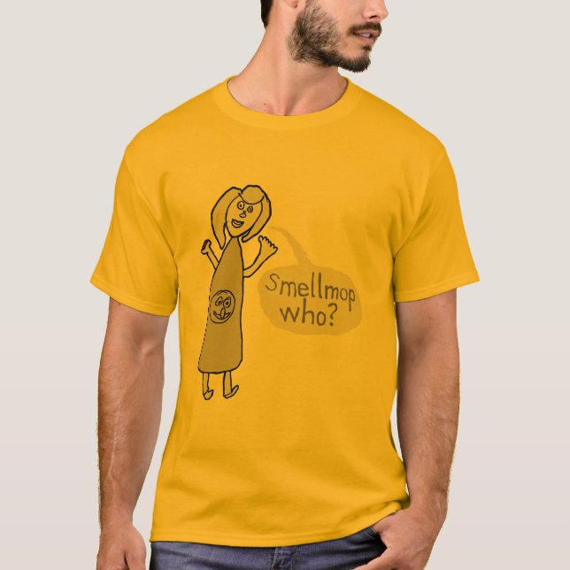 Smellmop vem? tee shirt (Framsida)